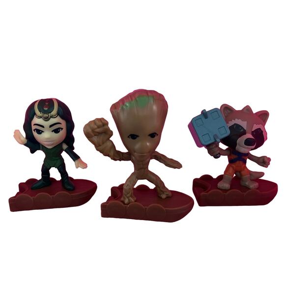 MCDONALD'S HAPPY MEAL 2022 MARVEL THOR GROOT ROCKET RACCOON - Picture 1 of 5